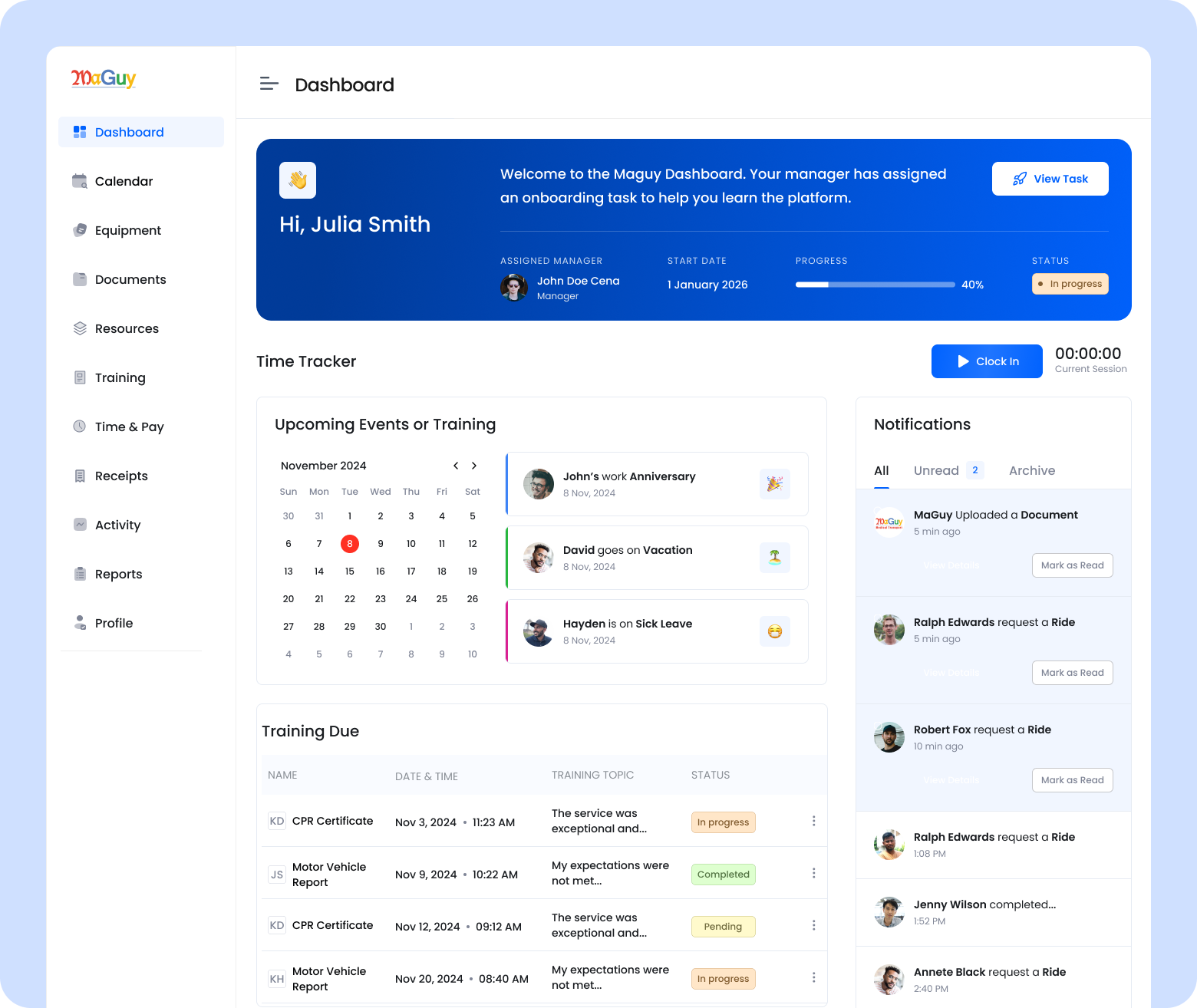 MaGuy Medical Transport - Design project